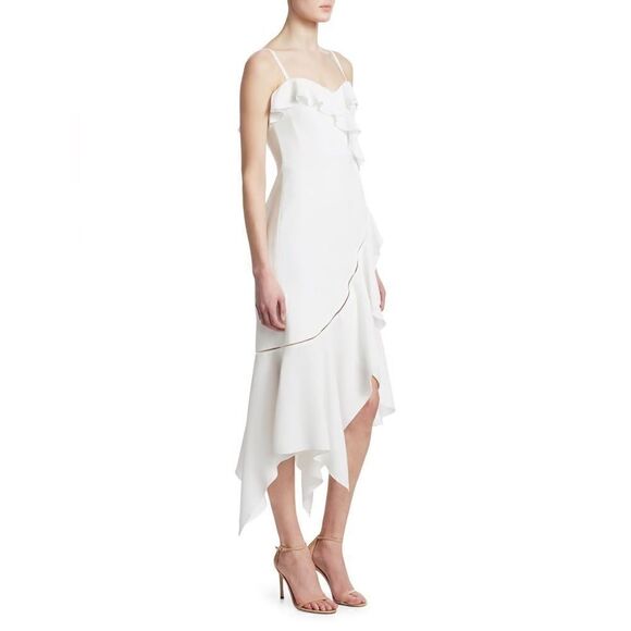 Jonathan Simkhai Assymetric Ruffle Dress size 4 white - Picture 10 of 10